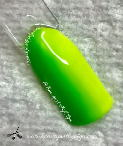 Neon Lime and Yellow Ombre Summer Nail Art Design Swatch