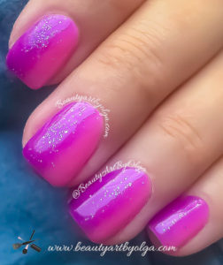 Hot Pink and Purple Gradient Ombre Summer Nails