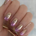 Chrome Ombre Nails: Gold and Purple Gradient No Chip Manicure